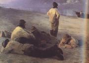 Peder Severin Kroyer Fishermen on the Skagen Beach (nn02) oil